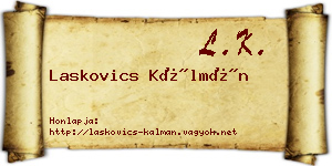 Laskovics Kálmán névjegykártya