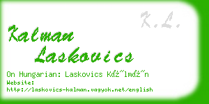 kalman laskovics business card